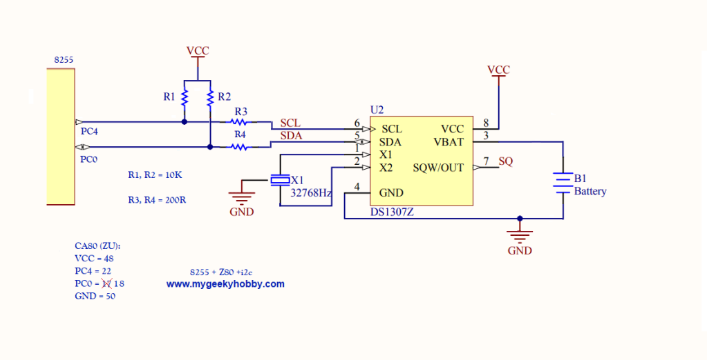 i2c bit-banging on Z80 with 8255A. – My Geeky Hobby